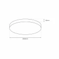 Plafon MAYA czarny 15W LED szer.33cm