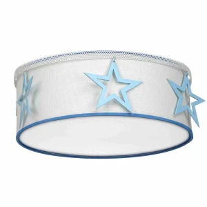 Plafon STAR biały/niebieski 2xE27 szer.40cm