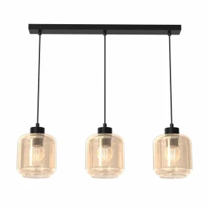 Lampa wisząca SOMBRA AMBER 3xE27 czarny