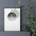 Lampa wisząca MONTE fi 200 1xE27 Srebrny