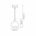 Lampa wisząca MONTE fi 200 1xE27 Srebrny