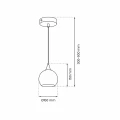 Lampa wisząca MONTE fi 150 1xE27 Srebrny