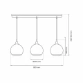 Lampa wisząca MONTE 3xE27 złoty