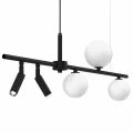Lampa wisząca SIRIO 5xG9 czarny/biały
