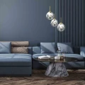 Lampa wisząca REFLEX 3xE14 czarno/złoty
