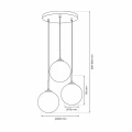 Lampa wisząca REFLEX 3xE14 czarno/złoty