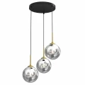 Lampa wisząca REFLEX 3xE14 czarno/złoty