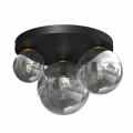 Plafon REFLEX czarno/złoty 2xE14+1xE27 szer.50cm