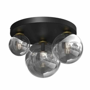 Plafon REFLEX czarno/złoty 2xE14+1xE27 szer.50cm
