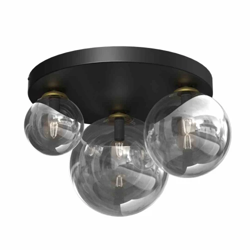 Plafon REFLEX czarno/złoty 2xE14+1xE27 szer.50cm
