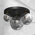 Plafon REFLEX czarno/złoty 2xE14+1xE27 szer.50cm