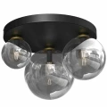 Plafon REFLEX czarno/złoty 2xE14+1xE27 szer.50cm