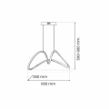 Lampa wisząca TESORO 48W LED czarny