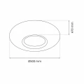 Plafon TOKYO złoty pilot 48W LED szer.50cm