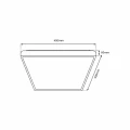 Plafon QUADRO czarny 38W LED szer.40cm