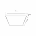 Plafon QUADRO czarny 66W LED szer.50cm
