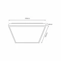 Plafon FABIO czarny 23W LED szer.37cm