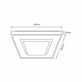 Plafon CAMERON chrom 38W LED szer.43cm