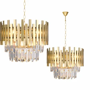 Lampa wisząca ASPEN 6xE14 złoty