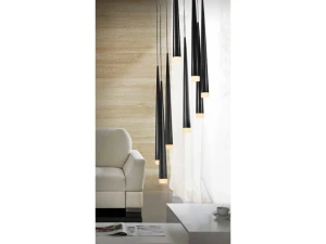Lampa wisząca Azzardo STYLO czarna 8xG9 wys.280cm