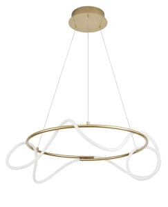 Lampa wisząca FIJO LE41389 złoty LED 43W