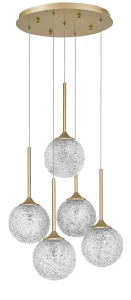 Lampa wisząca PASTO LE41740 złoty 5xG9