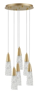 Lampa wisząca PENCO LE41744 złoty 6x5 W G9