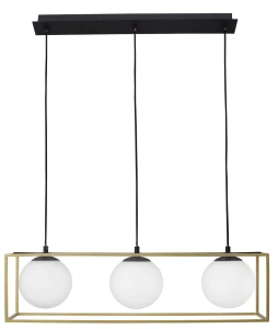 Lampa wisząca PLATA LE41788 mosiądz 3xE14