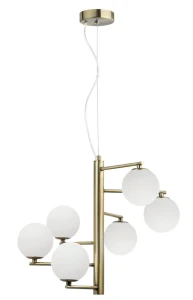 Lampa wisząca TALCA LE41793 mosiądz 6xG9