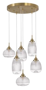 Lampa wisząca AHIGAL LE41848 złoty 6xE14