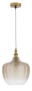 Lampa wisząca BURGOS LE41916 mosiądz 1xE27