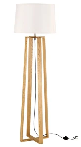 Lampa podłogowa MATARO LE42098 drewniany 1xE27