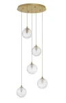 Lampa wisząca CABRAL LE42903 złoty 5xG9