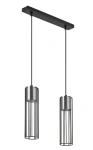 Lampa wisząca Sigma FOBIA 2 prosty czarny/srebrny
