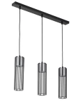 Lampa wisząca Sigma FOBIA 3 prosty czarny/srebrny