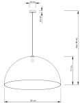 Lampa wisząca Sigma SFERA 35 czarny/złoty