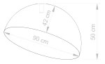 Plafon Sigma Sfera 90 złoty/czarny nakrapiany