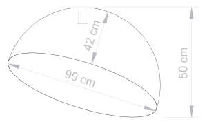Plafon Sigma 32479 Sfera 90 złoty/czarny nakrapiany