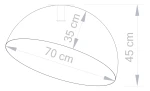 Plafon Sigma Sfera 70 złoty/czarny nakrapiany