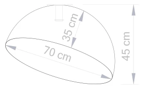 Plafon Sigma 32480 Sfera 70 złoty/czarny nakrapiany