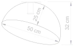 Plafon Sigma Sfera 50 złoty/czarny nakrapiany