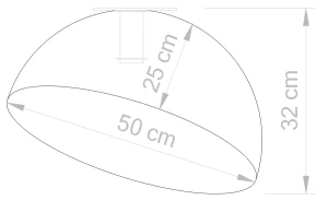 Plafon Sigma 32481 Sfera 50 złoty/czarny nakrapiany