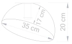 Plafon Sigma Sfera 35 złoty/czarny nakrapiany