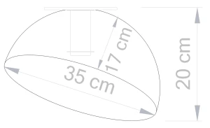 Plafon Sigma 32482 Sfera 35 złoty/czarny nakrapiany