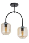 Plafon Sigma SHINE 2 czarny/bursztynowy