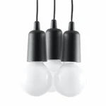 Lampa wisząca DIEGO 3 czarna
