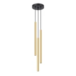 Lampa wisząca SOLLUX PASTELO 3P złoty połysk