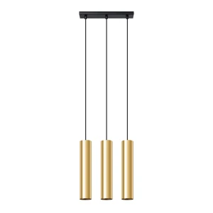 Lampa wisząca SOLLUX LAGOS 3 złoty połysk