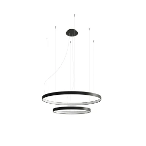 Żyrandol SOLLUX RIO 2 55/78 czarny LED 4000K