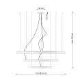 Żyrandol SOLLUX RIO 3 55/78/110 biały LED 3000K